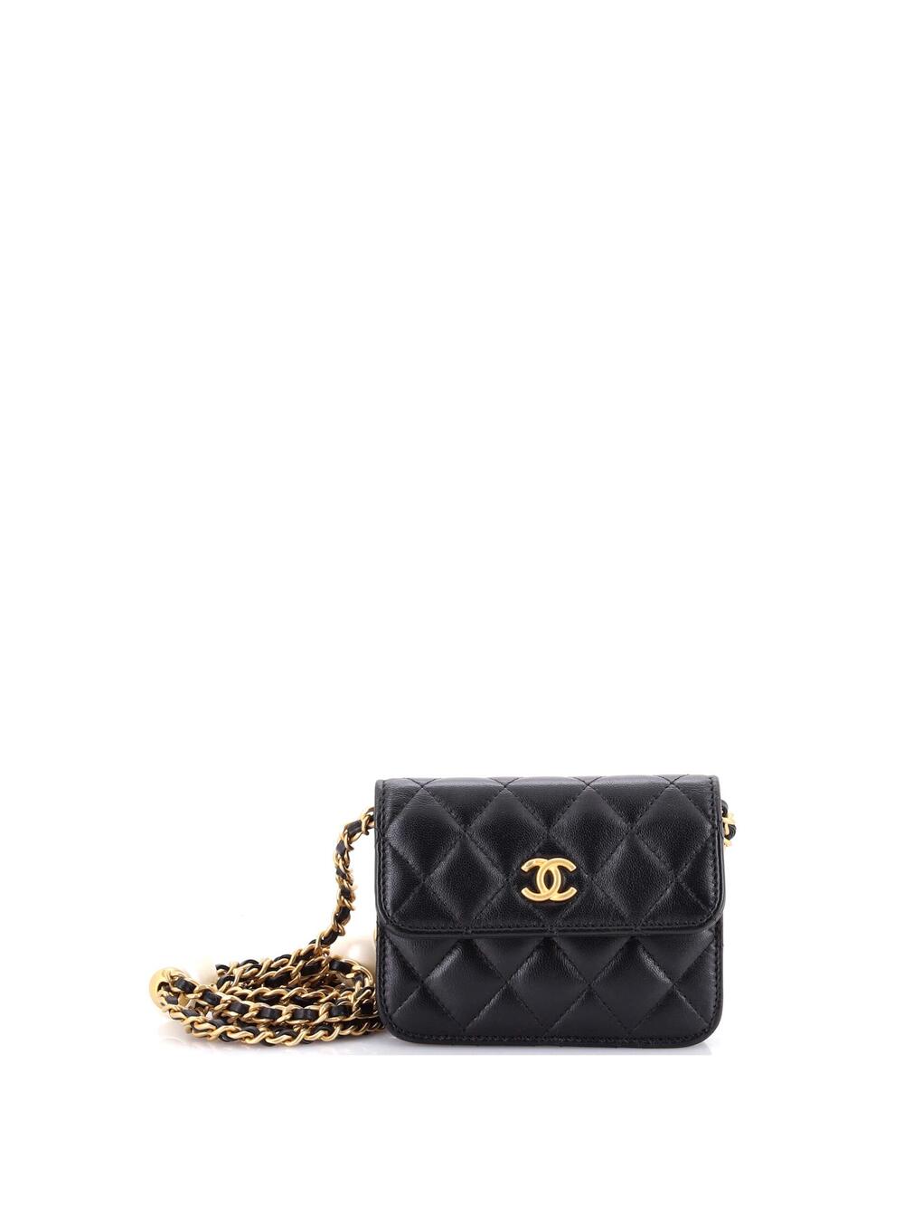 Chanel Double Cc Pearl Card Holder On #376833C30B